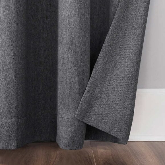 SILKHOME BLACKOUT CURTAINS NOISE REDUCTION Harmony Smoke (52INX84IN) - Picture 3 of 6